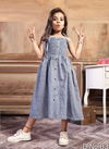 Sky Blue Colour Western Wear Latest Designer Exclusive Fancy Off shoulder frock Westen Style South Cotton Kids Wear Collcetion Hubby 03